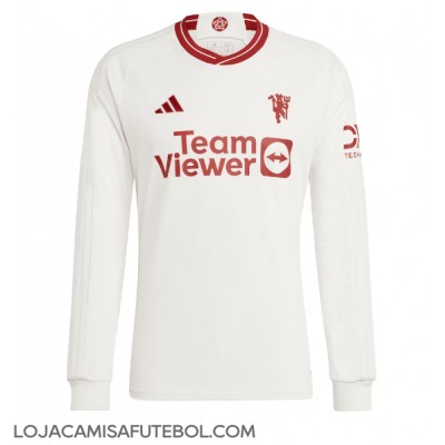 Camisa de Futebol Manchester United Equipamento Alternativo 2023-24 Manga Comprida